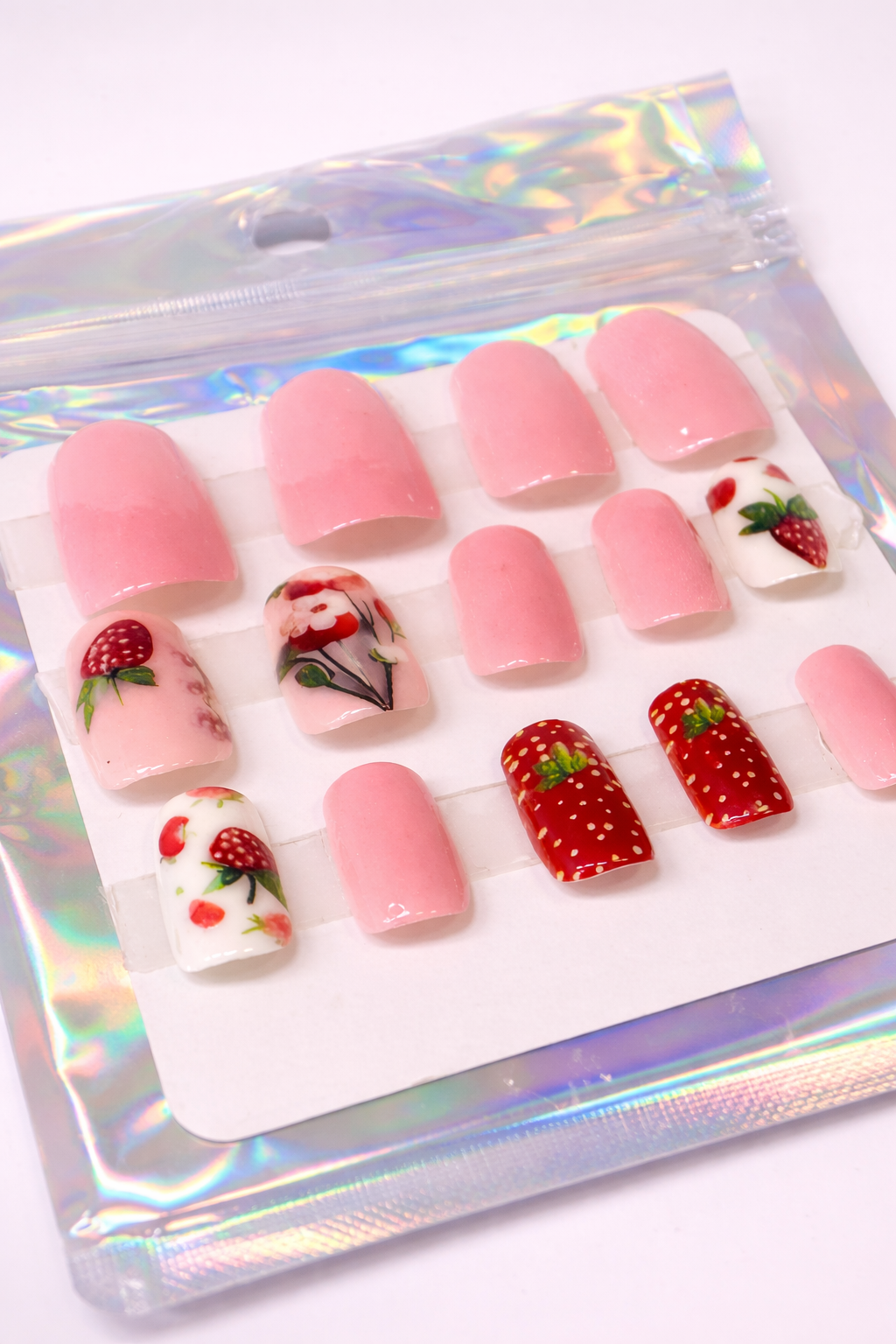 Strawberry Milkcore Nail Set